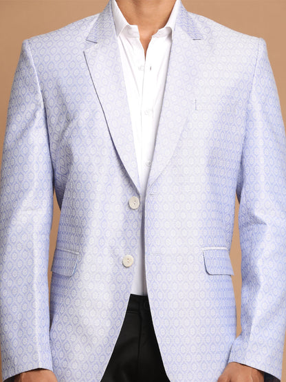 Men's Aqua Silk Blend Blazer Blazer