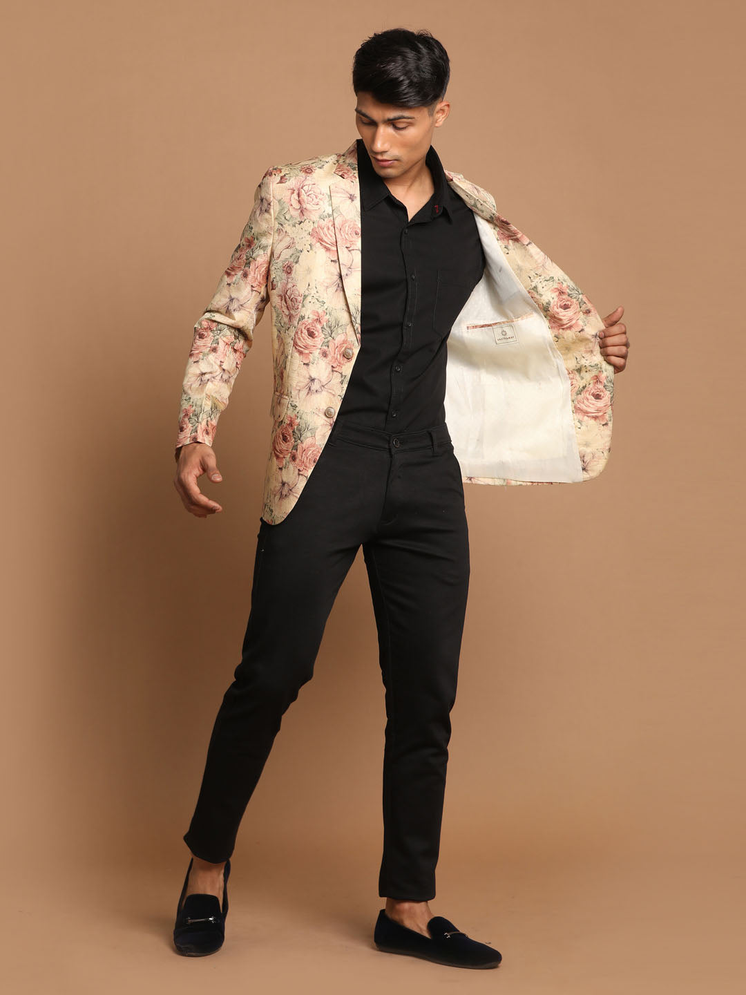 Men's Brown Silk Blend Blazer