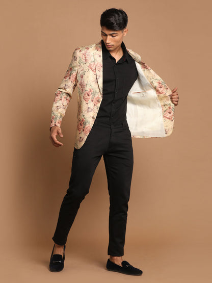 Men's Brown Silk Blend Blazer