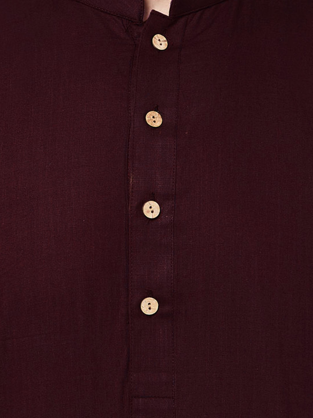 Men's Purple Cotton Blend Straight Jacket  Kurta and Pyjama Set