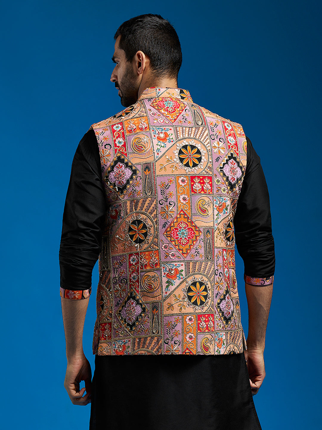 Men's Chiku Cotton Straight Nehru Jacket