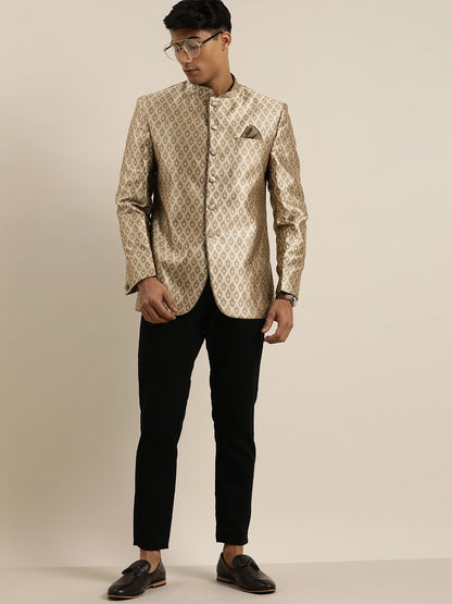 Men's Coffee Silk Blend Straight Jodhpuri