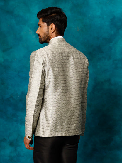Men's Beige Silk Blend Straight Jodhpuri