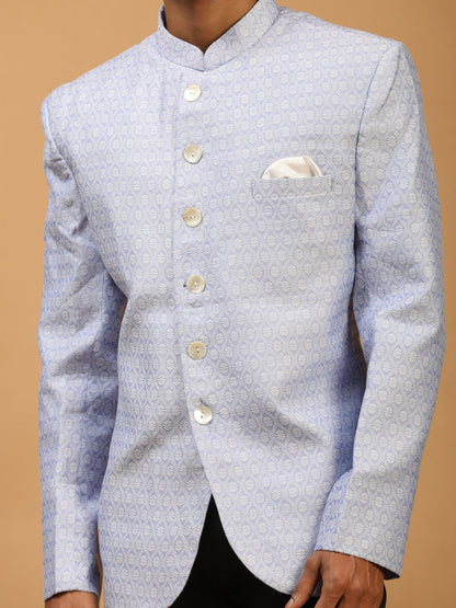 Men's Lavender Silk Blend Straight Jodhpuri