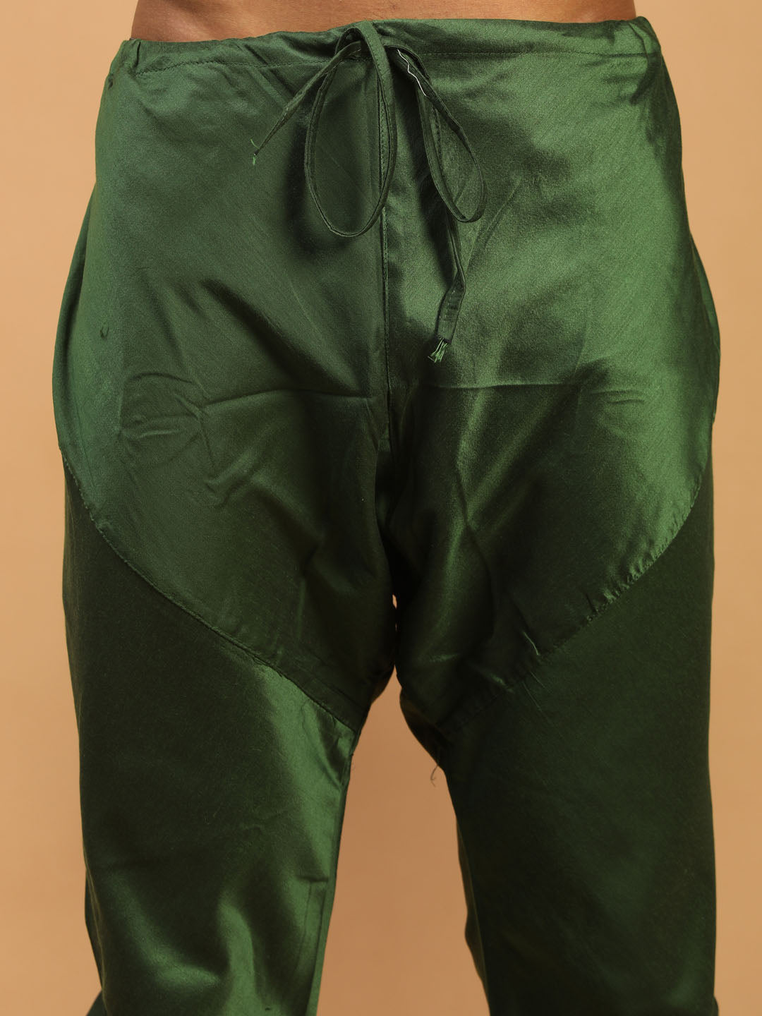 Men's Green Viscose Blend Straight Jacket  Kurta and Pyjama Set