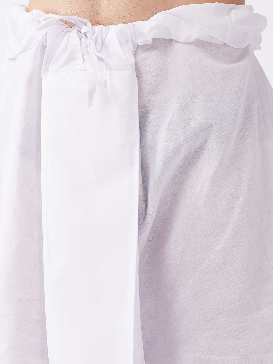 Men's Aqua Cotton Blend Straight Kurta and Dhoti Set