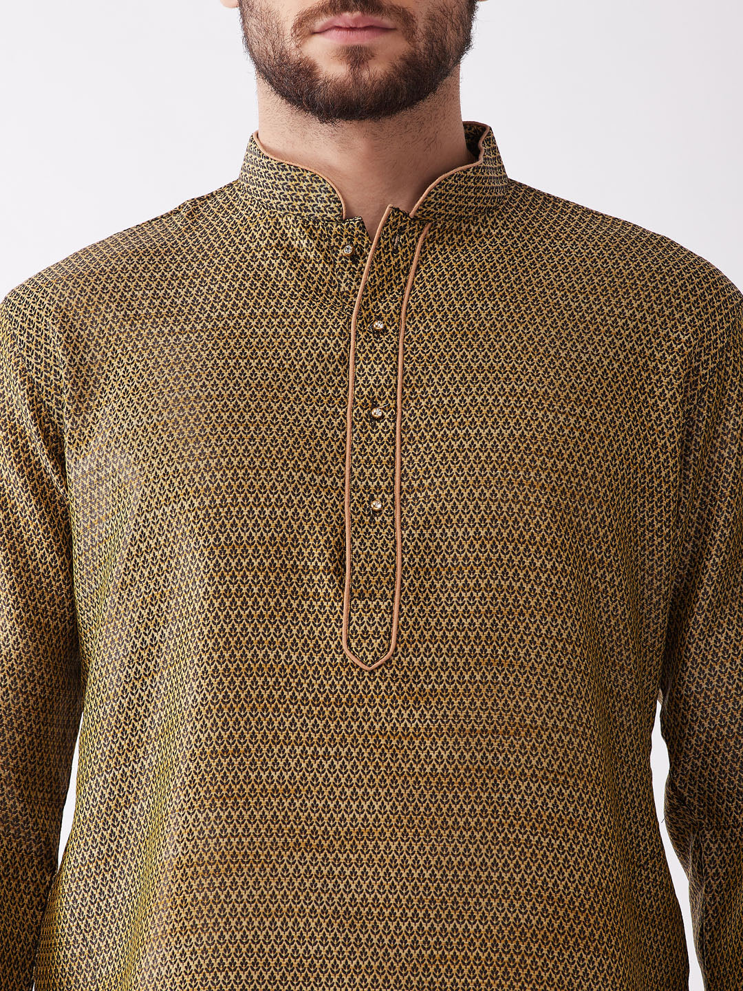 Men's Black Silk Blend Straight Kurta and Dhoti Set