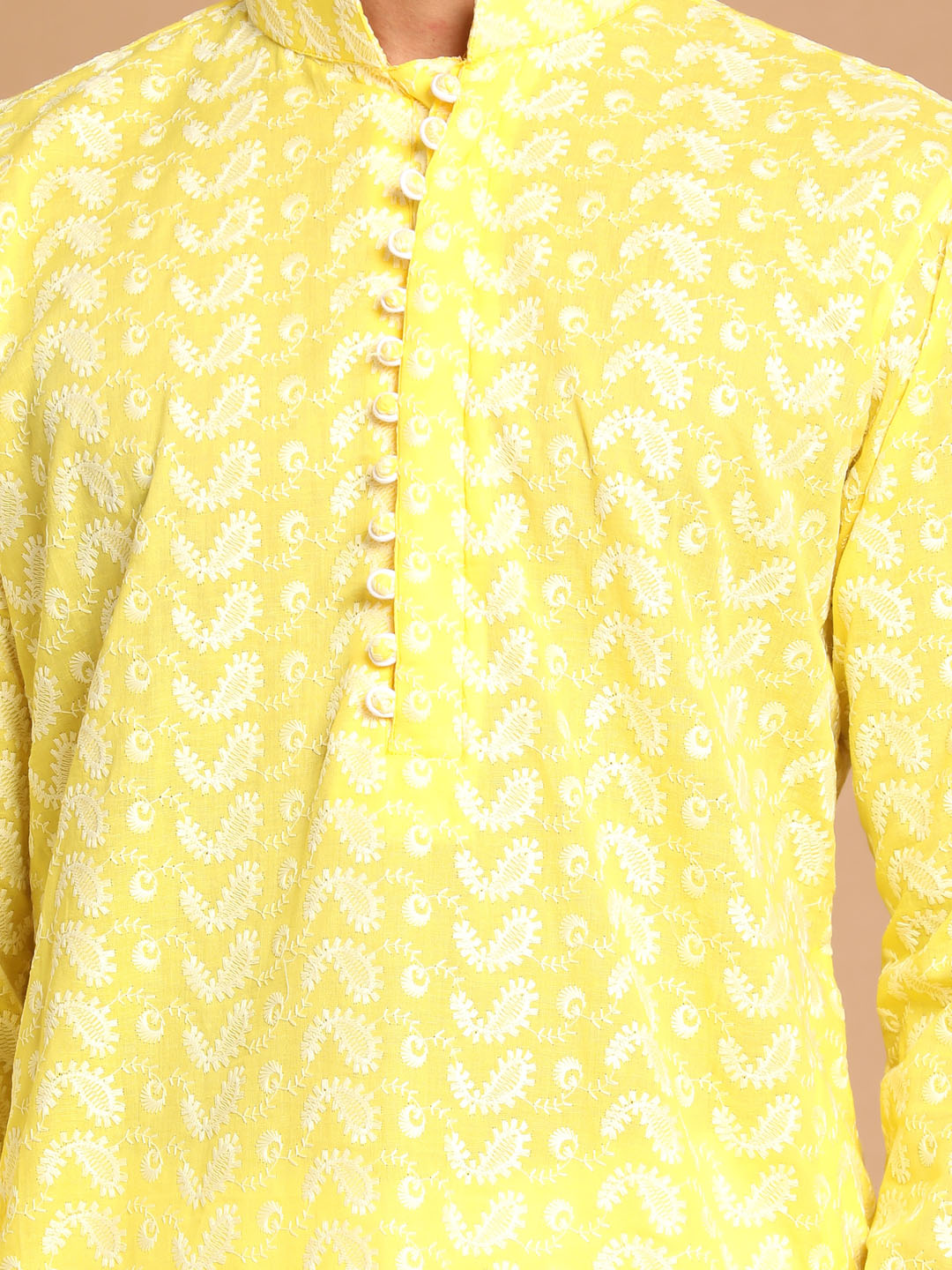 Men's Mustard Pure Cotton Straight Kurta and Patiala Set