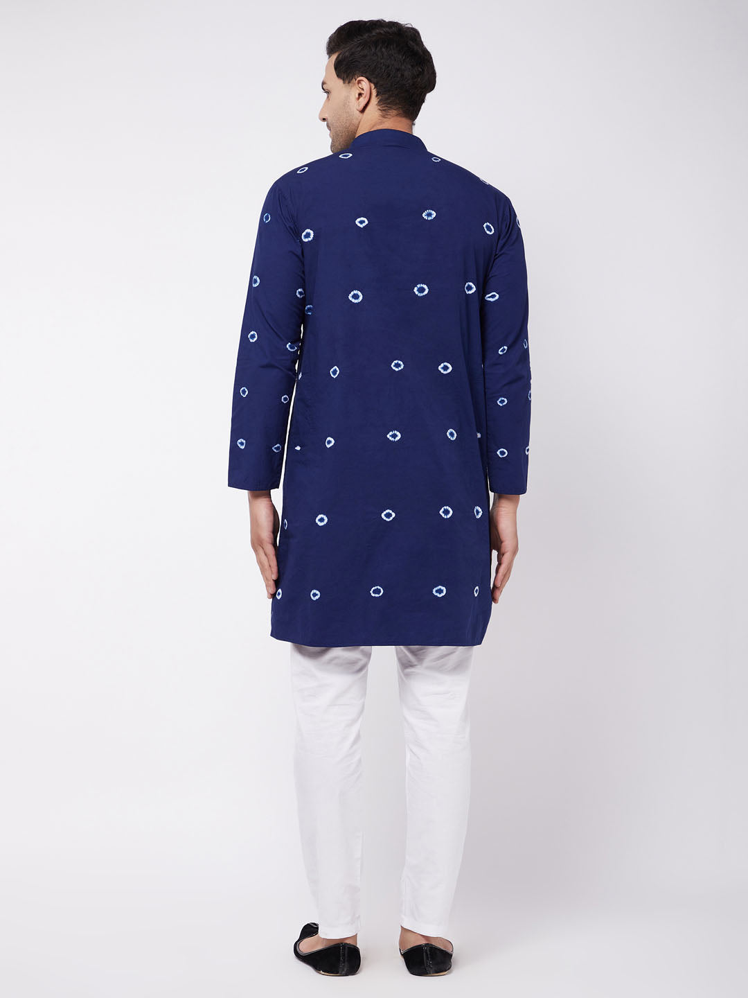 Men's Blue Pure Cotton Straight Kurta Pyjama Set