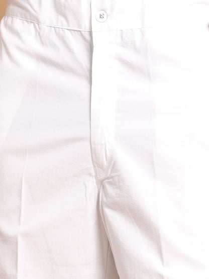 Men's Black Cotton Blend Straight Kurta Pyjama Set