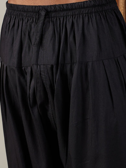 Men's Pink Viscose Straight Kurta and Patiala Set