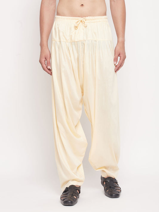 Men's Gold Viscose Blend Straight Pyjama