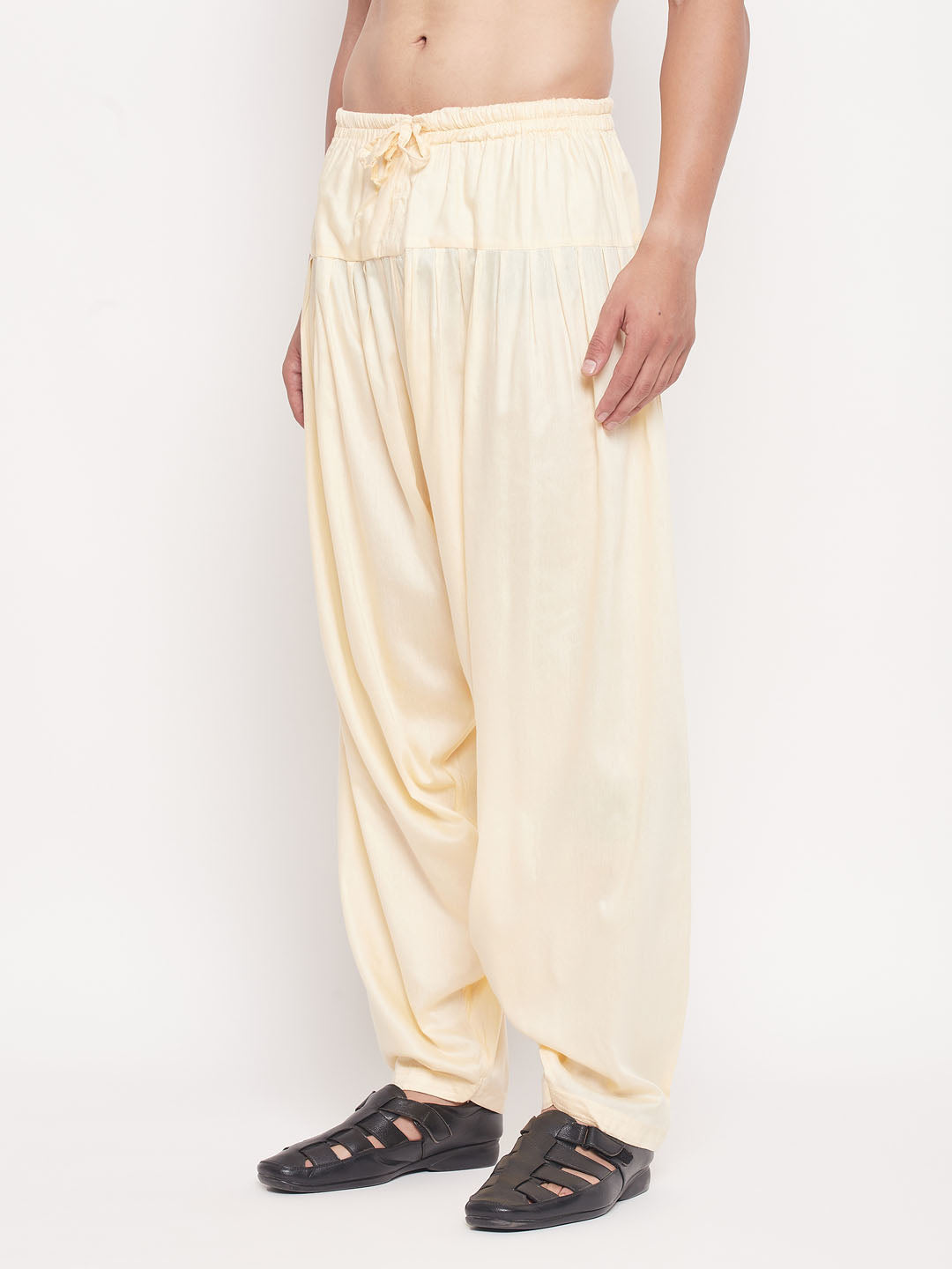 Men's Gold Viscose Blend Straight Pyjama