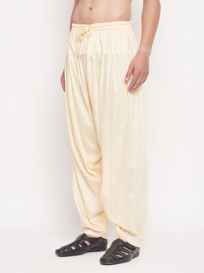 Men's Gold Viscose Blend Straight Pyjama
