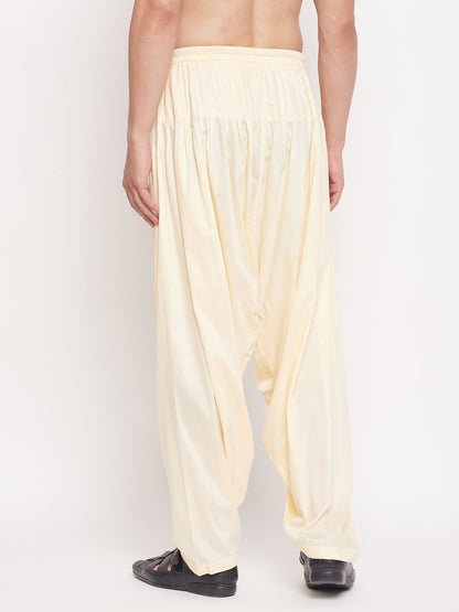 Men's Gold Viscose Blend Straight Pyjama