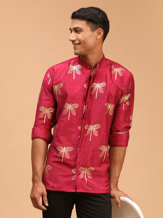 Men's Falsa Viscose Straight Ethnic Shirt
