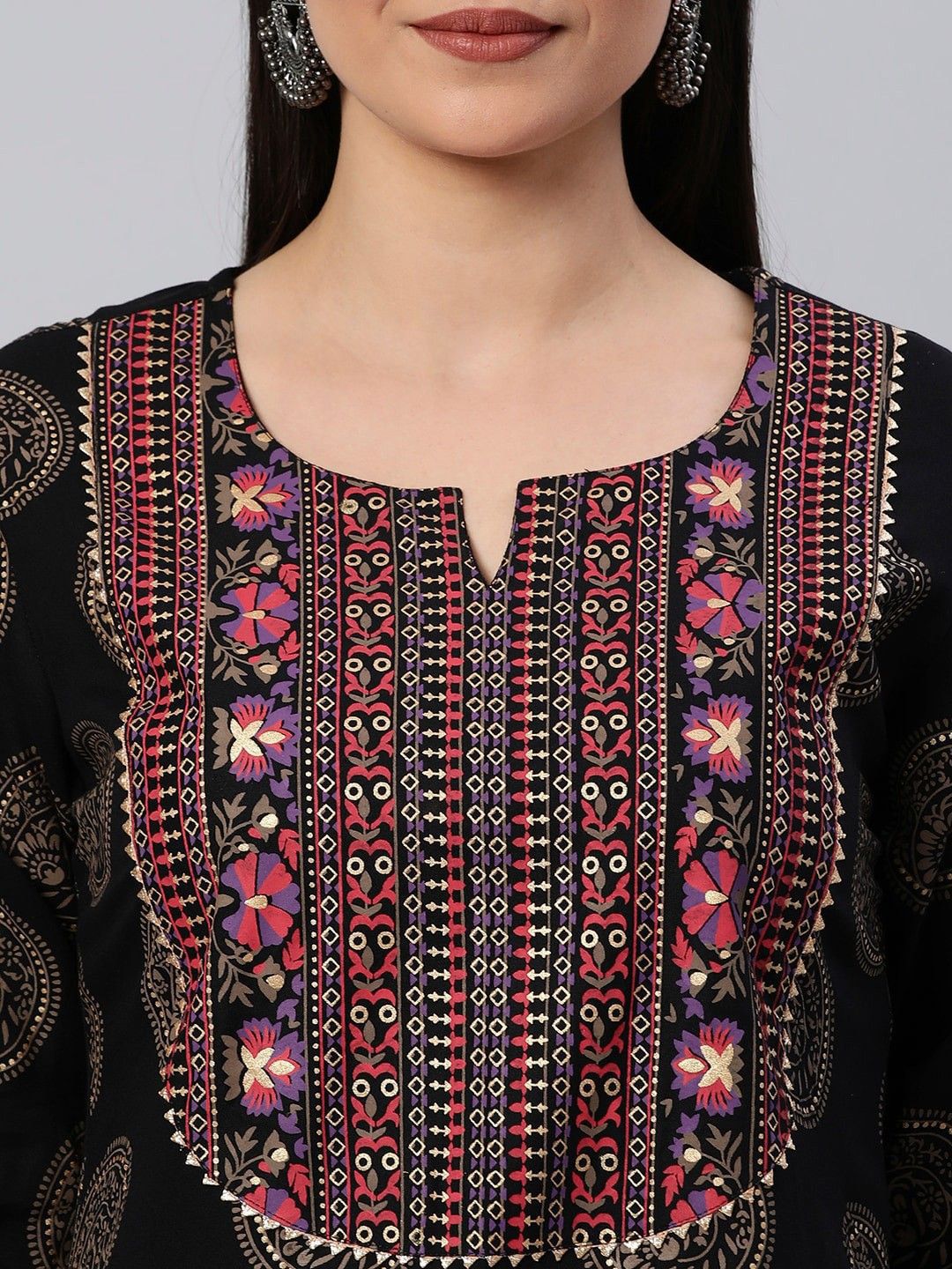 Dhiyona KL Women Ethnic Motifs Printed Regular Kurta with Trousers & With Dupatta