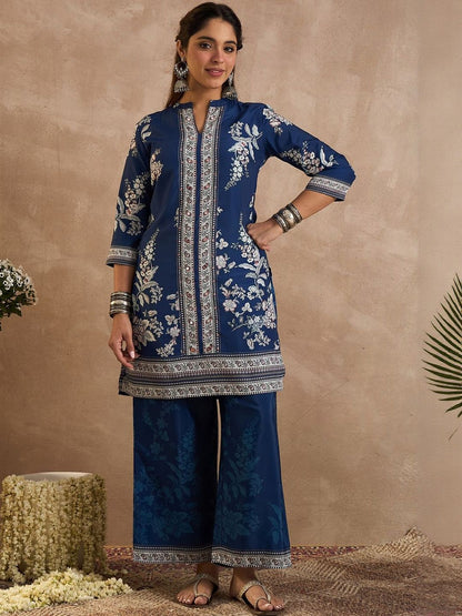 Women Floral Printed Kurta with Palazzos