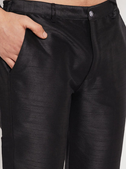 Men's Mint Green Silk Blend Straight Kurta Pyjama Set