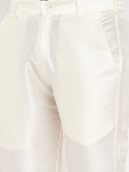 Men's Purple Silk Blend Straight Kurta Pyjama Set