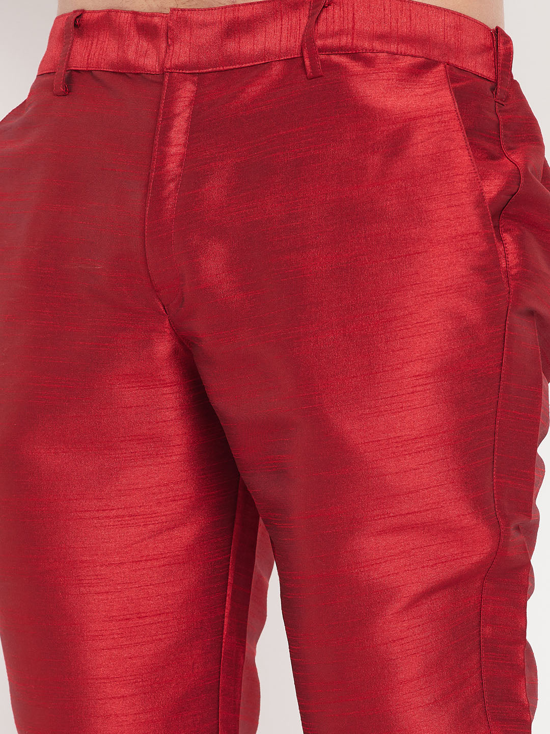 Men's Beige Silk Blend Straight Kurta Pyjama Set