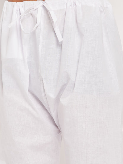 Men's Blue Cotton Blend Straight Kurta Pyjama Set