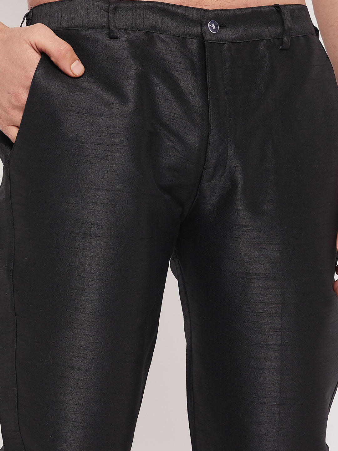 Men's Beige Silk Blend Straight Kurta Pyjama Set