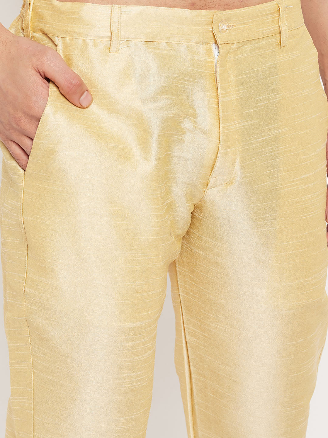 Men's Blue Silk Blend Straight Kurta Pyjama Set