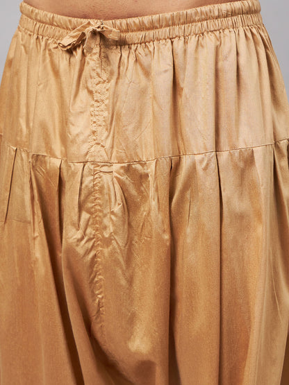 Men's Black Rayon Straight Kurta and Patiala Set