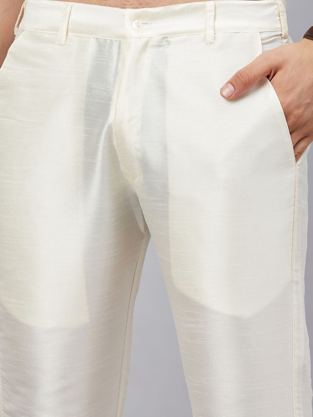 Men's Green Silk Blend Straight Kurta Pyjama Set