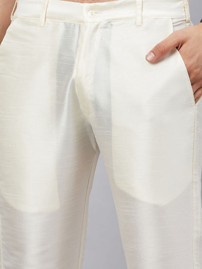 Men's Pink Silk Blend Straight Kurta Pyjama Set