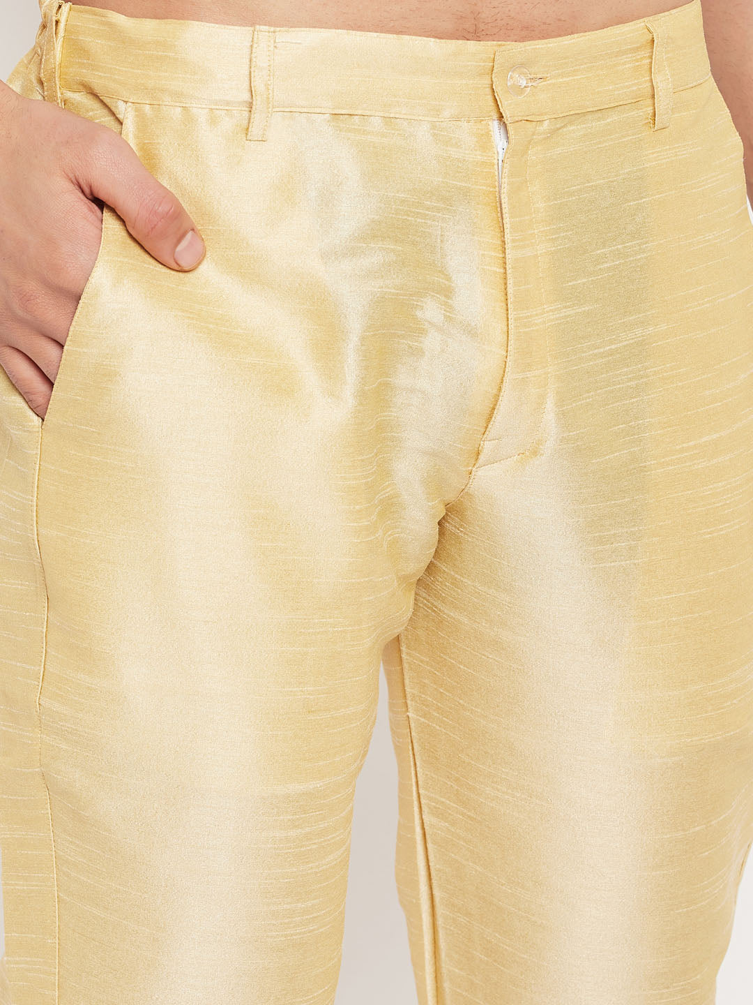 Men's Maroon Silk Blend Straight Kurta Pyjama Set