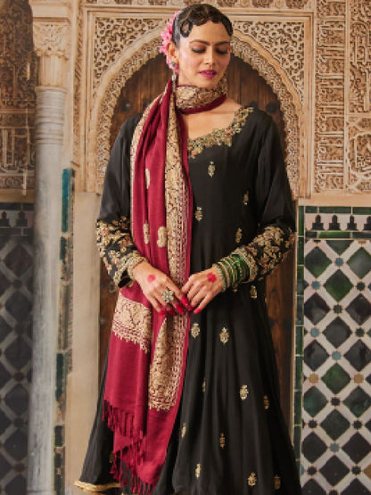 Dhiyona PA Women Paisley Embroidered Shawl