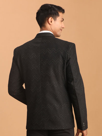 Men's Black  Straight Blazer