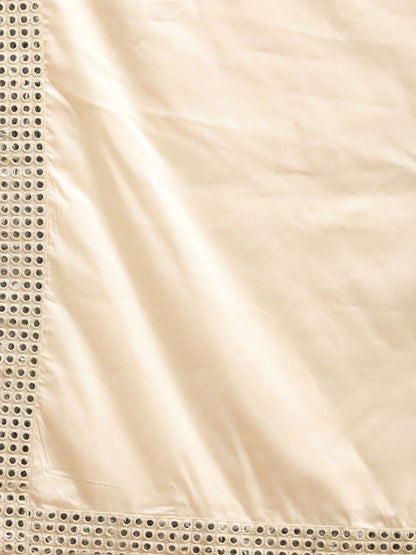 Men's Cream Viscose Straight Dupatta