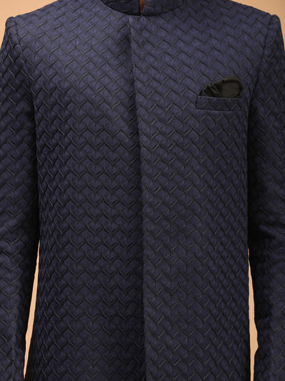 Men's  Silk Blend Regular Sherwani Set