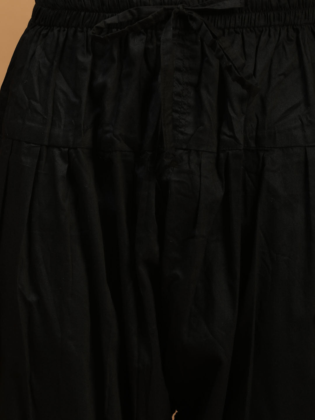 Men's Black Viscose Straight Jacket  Kurta and Pyjama Set