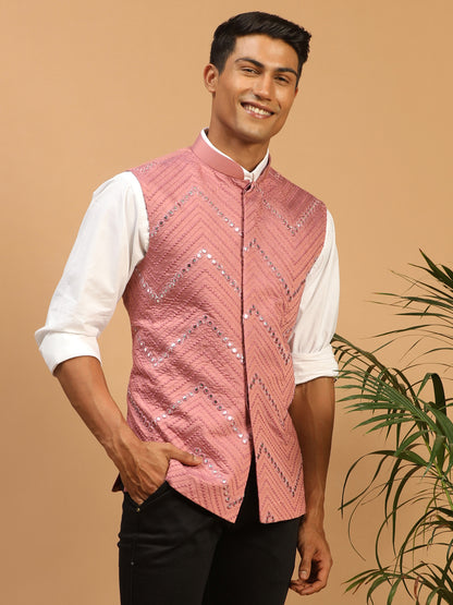 Men's Onion Viscose Straight Nehru Jacket