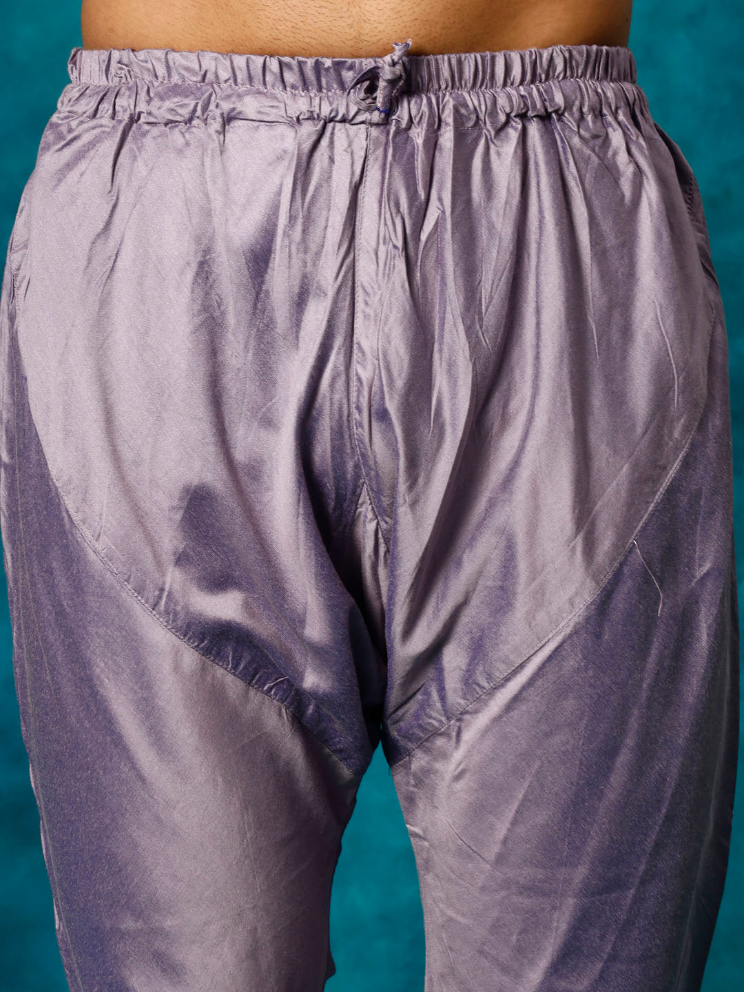 Men's Purple Viscose Straight Kurta Pyjama Set