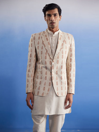 Men's Off White Cotton Blend Blazer Blazer