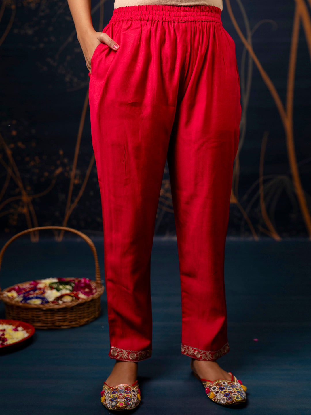 Dhiyona VV Women's Kurta and Pant Sets Viscose Rayon Fabric