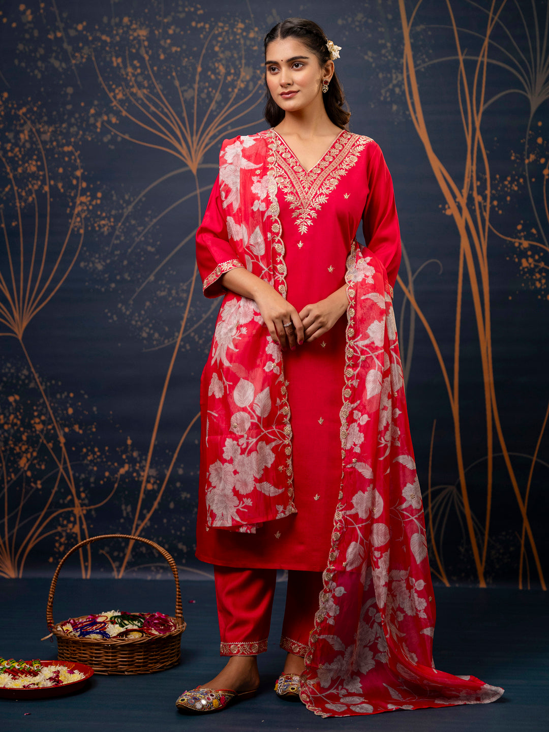 Dhiyona VV Women's Kurta and Pant Sets Viscose Rayon Fabric