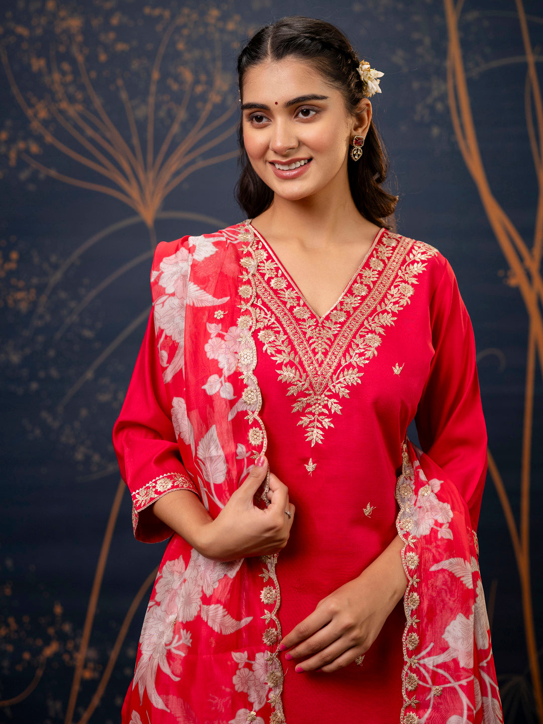 Dhiyona VV Women's Kurta and Pant Sets Viscose Rayon Fabric