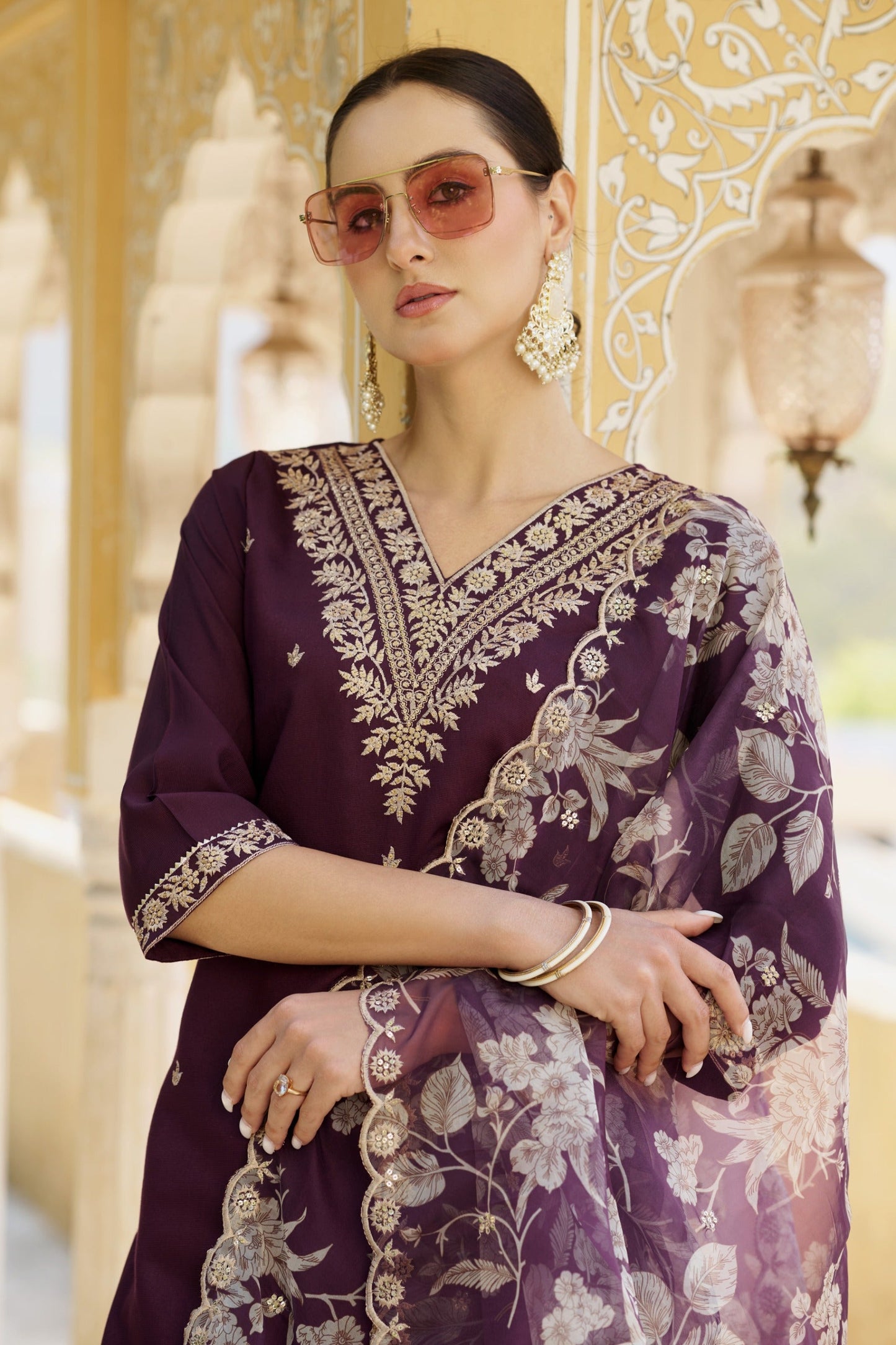 Dhiyona VV Women's Kurta and Pant Sets Viscose Rayon Fabric