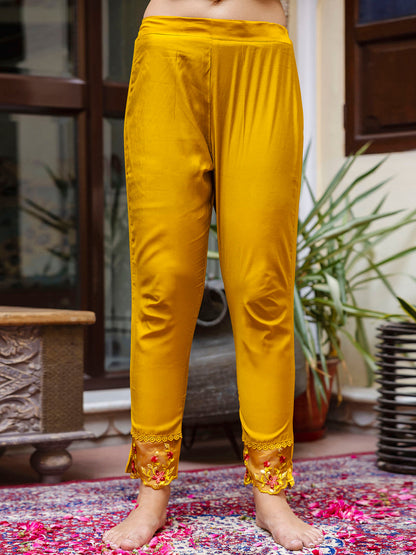 Dhiyona VV Women's Viscose Roman Silk Kurta Pant Dupatta Set