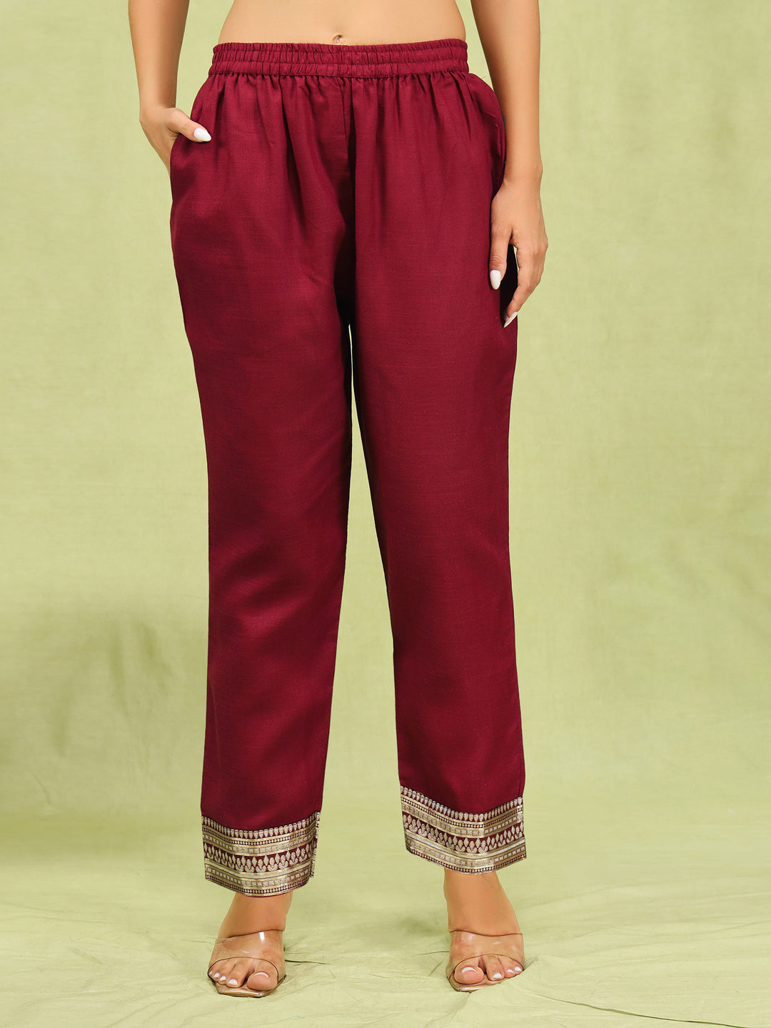 Dhiyona VV Women's Cotton Blend Kurta Pant Dupatta Set