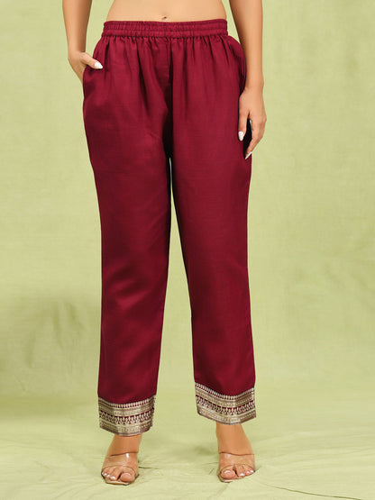 Dhiyona VV Women's Cotton Blend Kurta Pant Dupatta Set