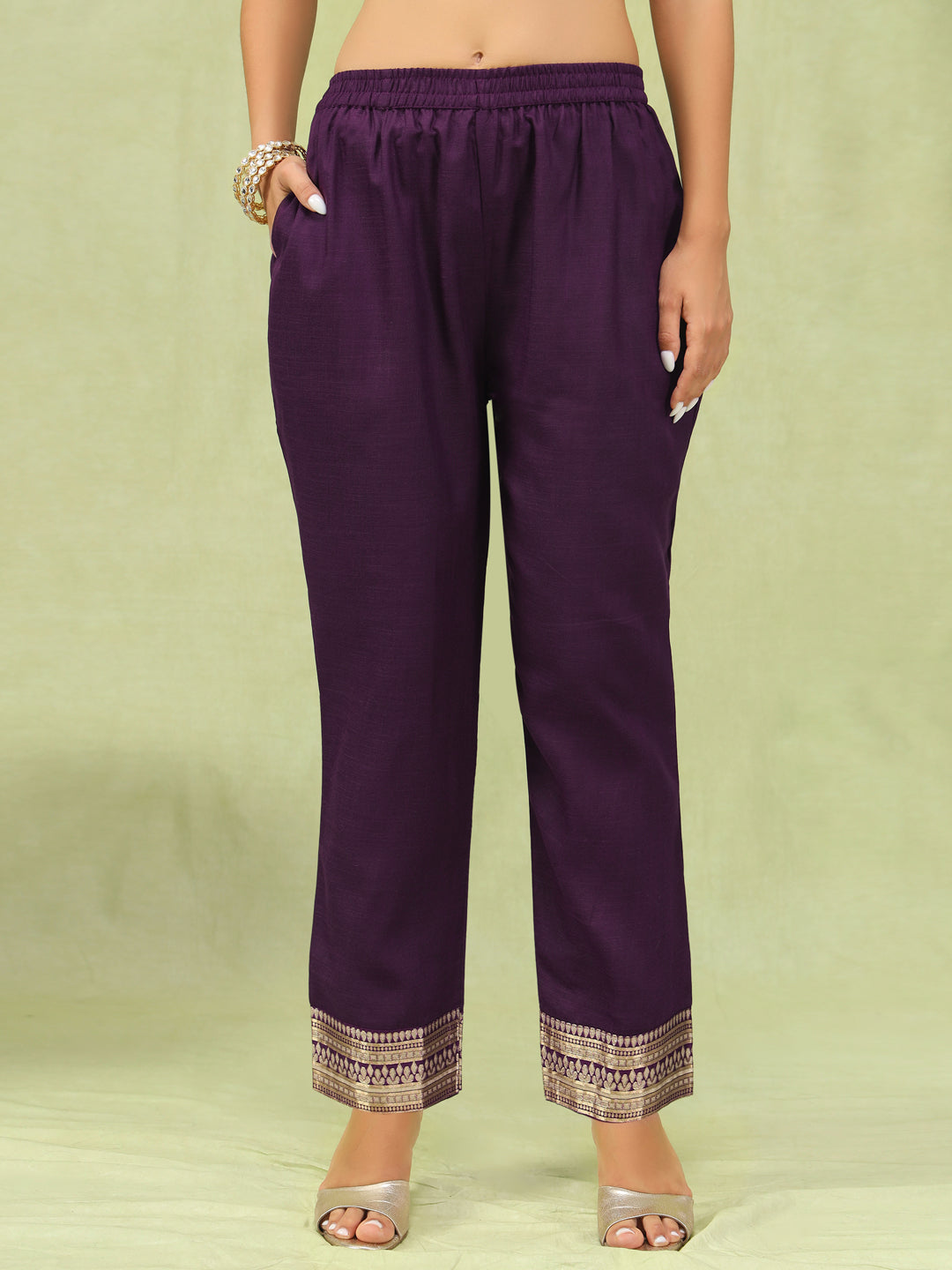 Dhiyona VV Women's Cotton Blend Kurta Pant Dupatta Set
