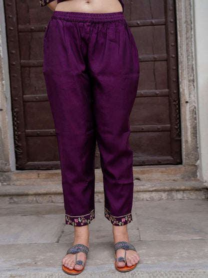 Dhiyona VV Women's Silk Blend Kurta Pant Dupatta Set