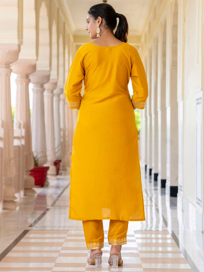 Dhiyona VV Women's Silk Blend Kurta Pant Dupatta Set
